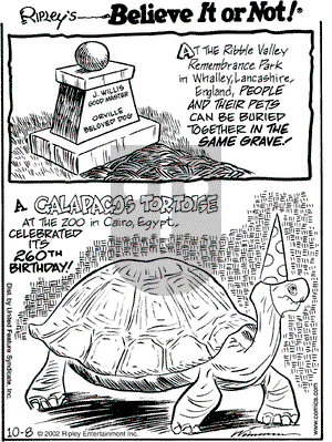 Ripley's Believe It or Not on Tuesday October 8, 2002 Comic Strip