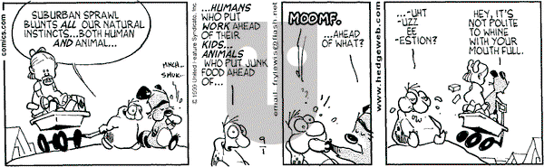 Over the Hedge on Wednesday September 1, 1999 Comic Strip
