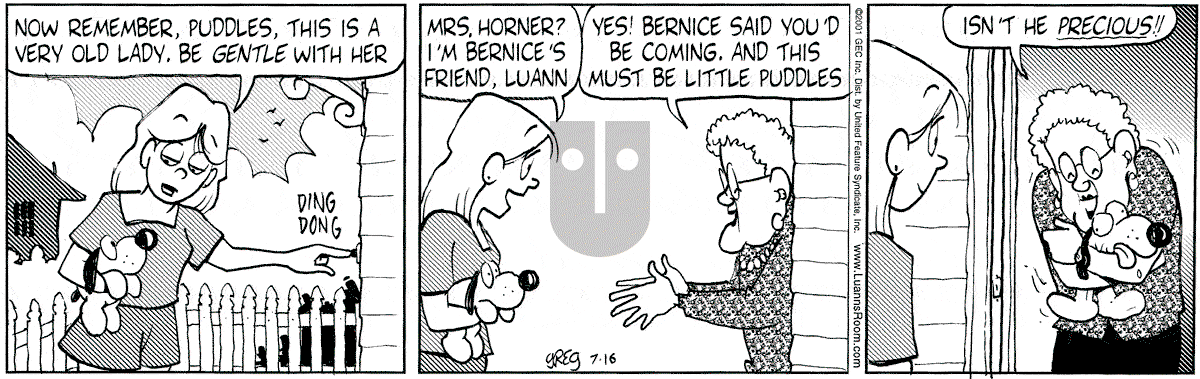 Luann - Monday July 16, 2001 Comic Strip