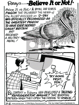 Ripley's Believe It or Not on Saturday May 8, 2004 Comic Strip