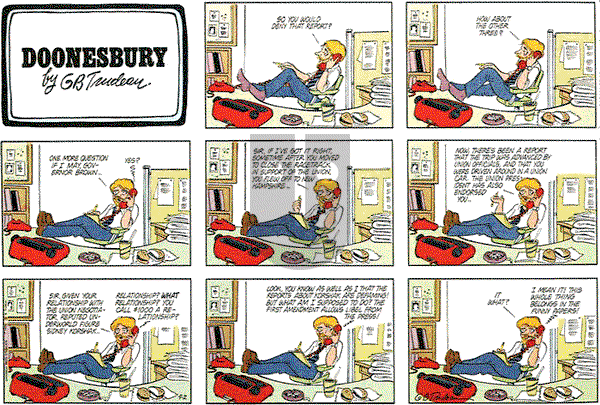 Doonesbury on Sunday September 2, 1979 Comic Strip