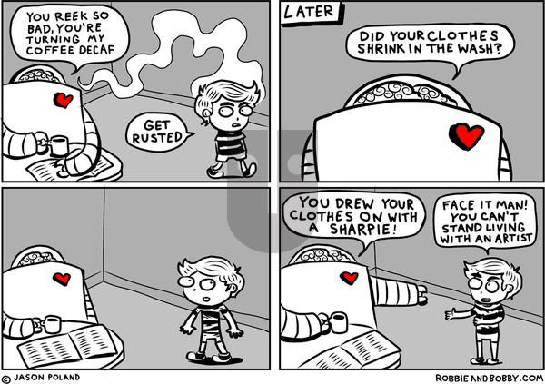 Robbie and Bobby on Monday April 21, 2025 Comic Strip