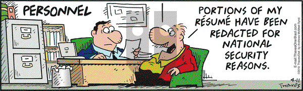 Frank and Ernest on Thursday April 11, 2019 Comic Strip