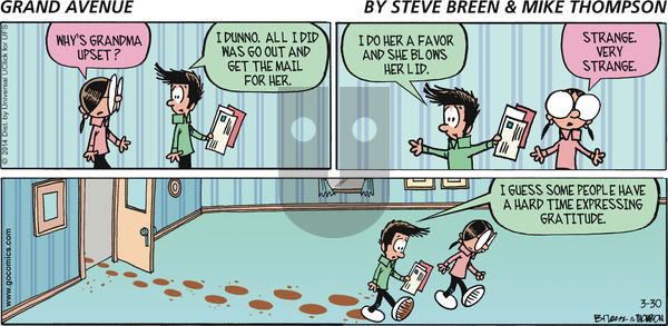 Grand Avenue on Sunday March 30, 2014 Comic Strip