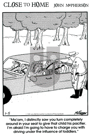 Close to Home on Friday January 5, 1996 Comic Strip