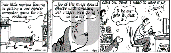 Fred Basset on Tuesday April 24, 2001 Comic Strip