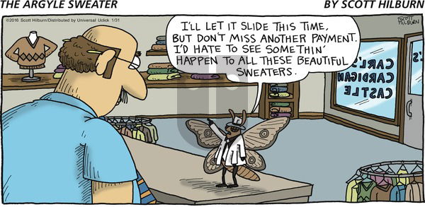 The Argyle Sweater on Sunday January 31, 2016 Comic Strip