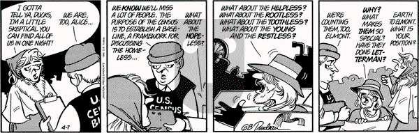 Doonesbury on Saturday April 7, 1990 Comic Strip