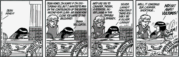 Doonesbury on Monday January 27, 1986 Comic Strip