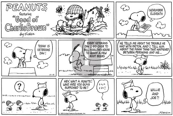 Peanuts on Sunday November 11, 1979 Comic Strip