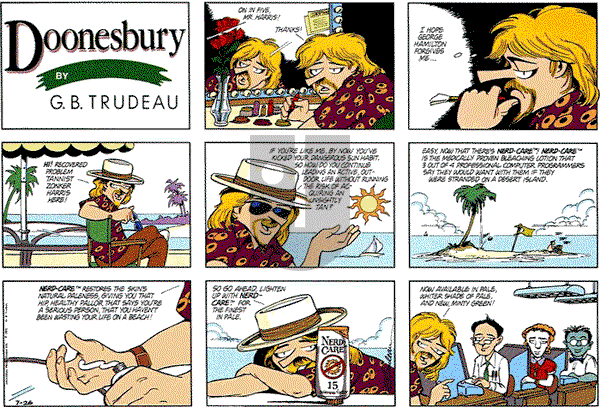 Doonesbury on Sunday July 26, 1992 Comic Strip