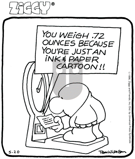 Ziggy - Monday May 20, 1996 Comic Strip