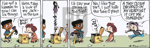 Cul de Sac on Thursday October 19, 2017 Comic Strip
