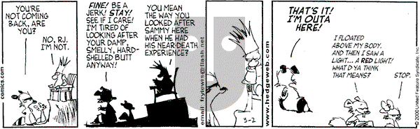 Over the Hedge on Thursday March 2, 2000 Comic Strip