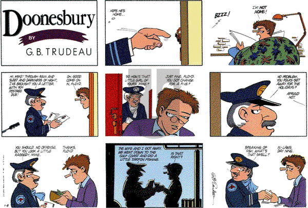 Doonesbury on Sunday January 8, 1989 Comic Strip
