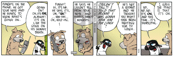 Get Fuzzy on Thursday April 21, 2005 Comic Strip