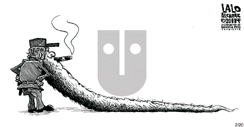 Lalo Alcaraz on Wednesday February 20, 2008 Comic Strip