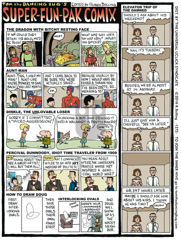 Tom the Dancing Bug on Friday January 22, 2016 Comic Strip