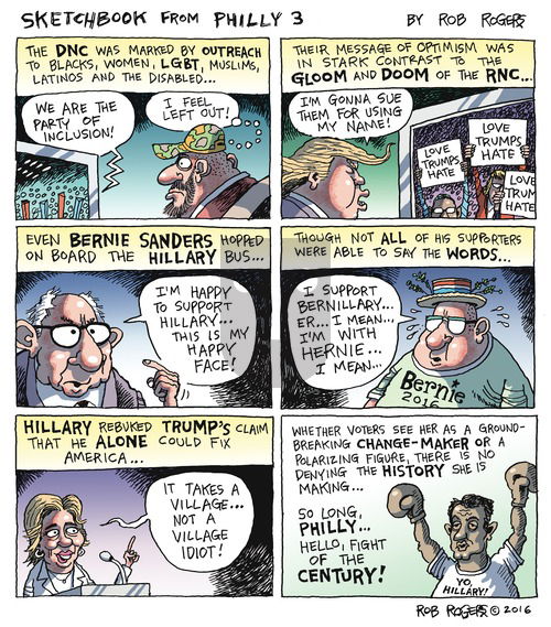 Rob Rogers on Sunday July 31, 2016 Comic Strip