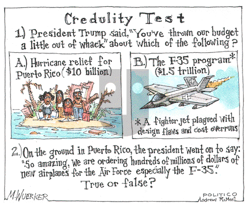 Matt Wuerker on Thursday October 5, 2017 Comic Strip