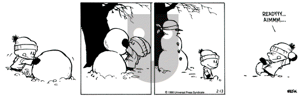 Calvin and Hobbes on Tuesday February 13, 1990 Comic Strip