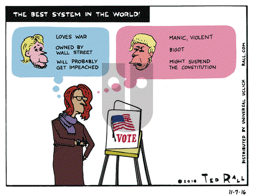 Ted Rall on Monday November 7, 2016 Comic Strip