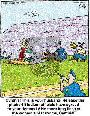 In the Bleachers on Friday May 4, 2001 Comic Strip