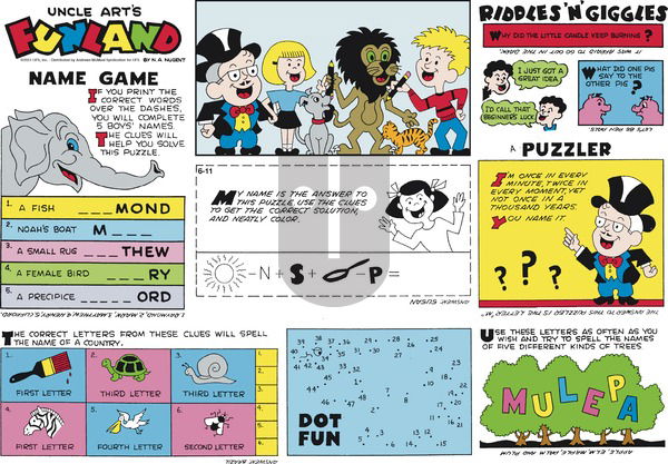 Uncle Art's Funland on Sunday June 11, 2023 Comic Strip