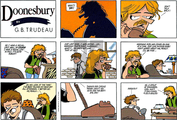 Doonesbury on Sunday September 16, 1990 Comic Strip