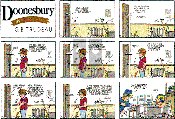 Doonesbury on Sunday December 22, 1985 Comic Strip