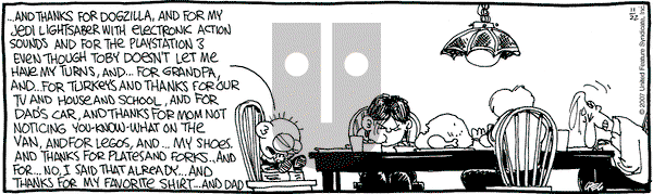 The Buckets on Thursday November 22, 2007 Comic Strip