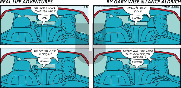 Real Life Adventures on Sunday August 31, 2014 Comic Strip