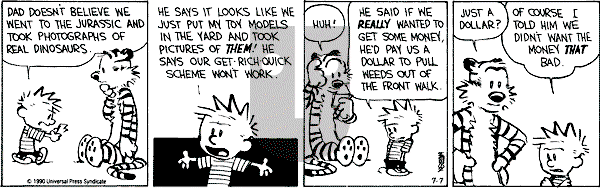 Calvin and Hobbes - Saturday July 7, 1990 Comic Strip