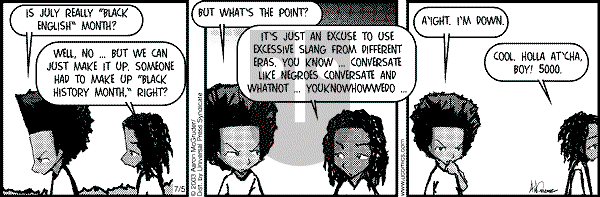 The Boondocks on Saturday February 5, 2011 Comic Strip