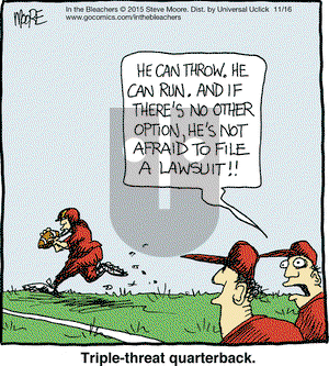 In the Bleachers - Monday November 16, 2015 Comic Strip