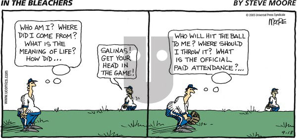 In the Bleachers on Sunday September 18, 2005 Comic Strip