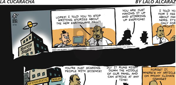 La Cucaracha on Sunday April 16, 2017 Comic Strip