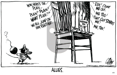 Pat Oliphant on Wednesday April 9, 1986 Comic Strip