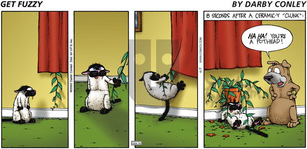 Get Fuzzy on Sunday April 7, 2002 Comic Strip