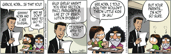Baldo on Thursday October 27, 2011 Comic Strip