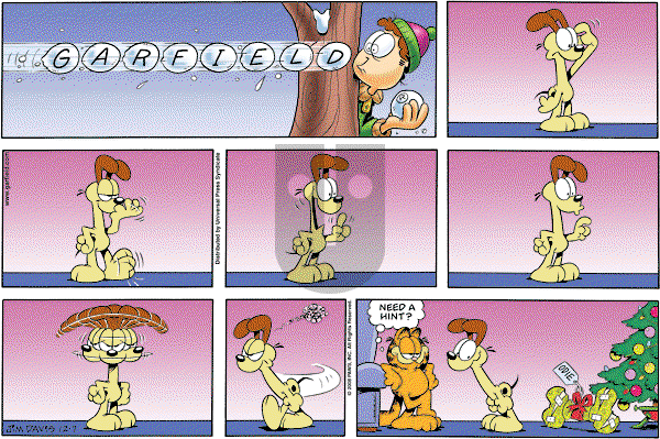 Garfield on Sunday December 7, 2008 Comic Strip