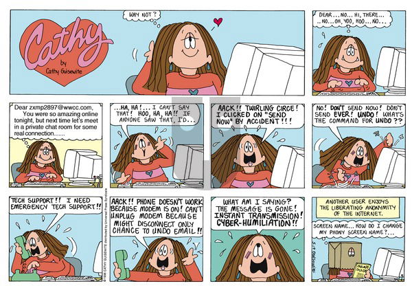 Cathy Classics on Sunday January 12, 1997 Comic Strip