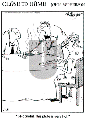 Close to Home on Thursday August 1, 1996 Comic Strip