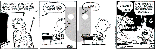 Calvin and Hobbes - Monday May 27, 1991 Comic Strip