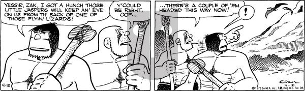 Alley Oop on Saturday April 10, 1976 Comic Strip
