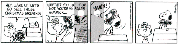 Peanuts on Tuesday December 21, 1982 Comic Strip