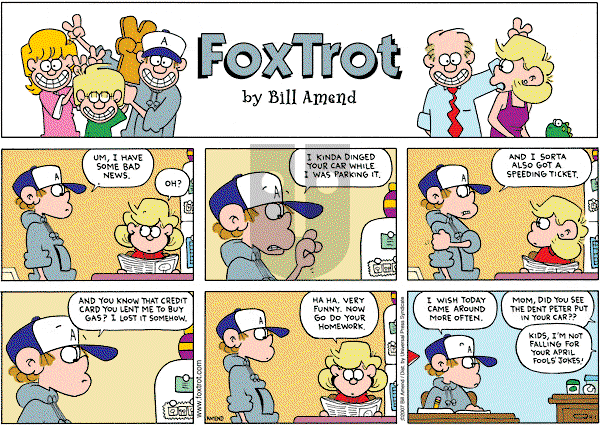 FoxTrot on Sunday April 1, 2007 Comic Strip