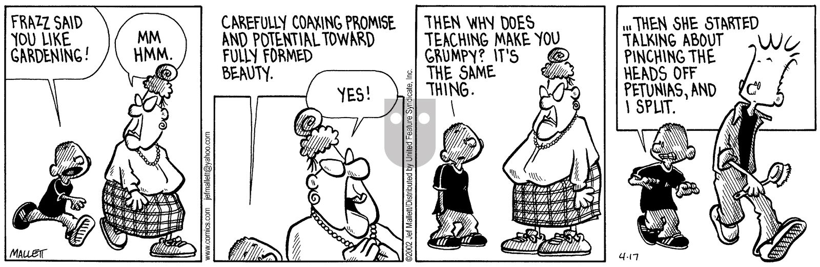 Frazz - Wednesday April 17, 2002 Comic Strip