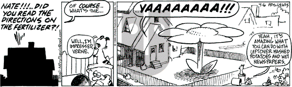Over the Hedge on Saturday April 6, 1996 Comic Strip