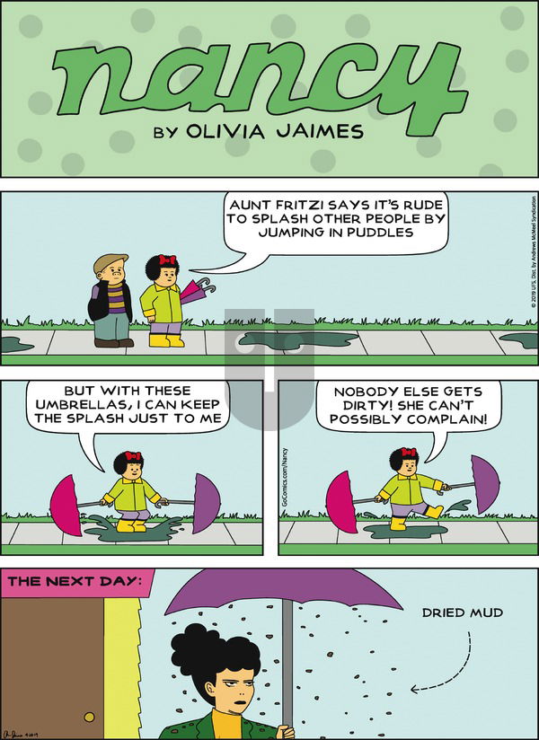Nancy on Sunday April 28, 2019 Comic Strip